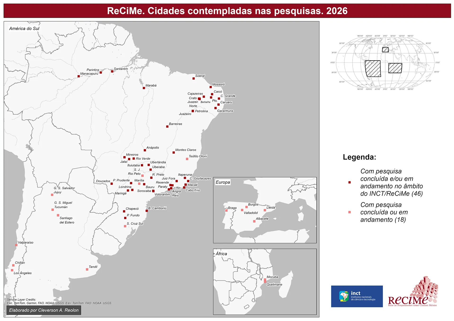 Recime : Cidades Contempladas nas Pesquisas 2026